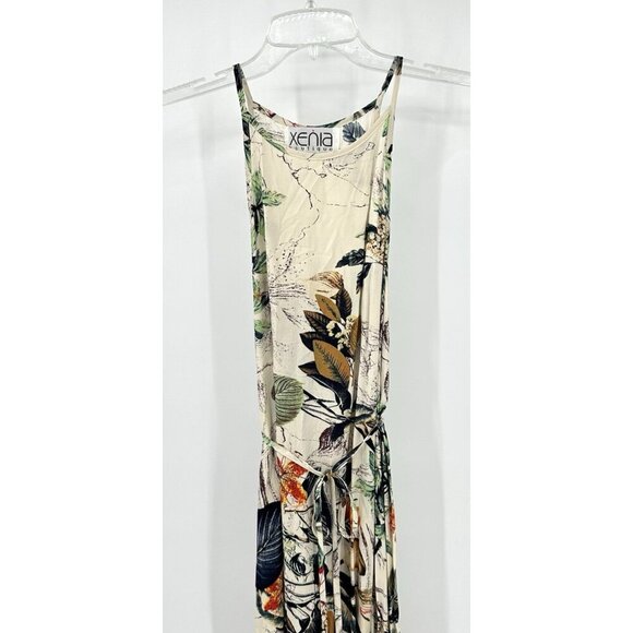 NEW XENIA BOUTIQUE maxi dress sleeveless slit sundress floral belt colorful 8 - Picture 3 of 11
